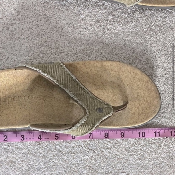 Spenco Yumi Plus Straw Java Cork Flip Flops 10 - Picture 6 of 14